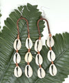 Good Luck Cowrie Girl | Double Strand Cowrie Shell Dangle Earrings