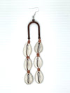 Good Luck Cowrie Girl | Double Strand Cowrie Shell Dangle Earrings