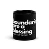 Boundaries are a Blessing | Black Glossy Mug