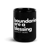 Boundaries are a Blessing | Black Glossy Mug