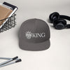 King Snapback Hat | White Stitching