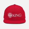 King Snapback Hat | White Stitching