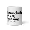 Boundaries are a Blessing | White Glossy Mug