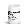 Boundaries are a Blessing | White Glossy Mug